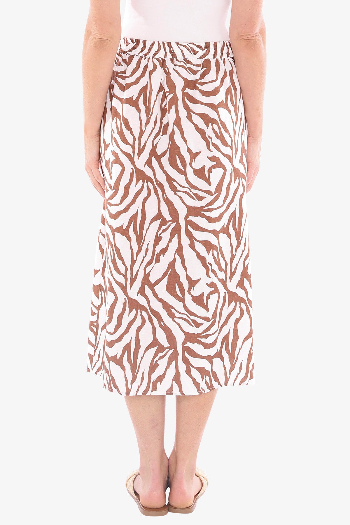 Womens Zebra Mono Skirt Multicolor 596j6167a