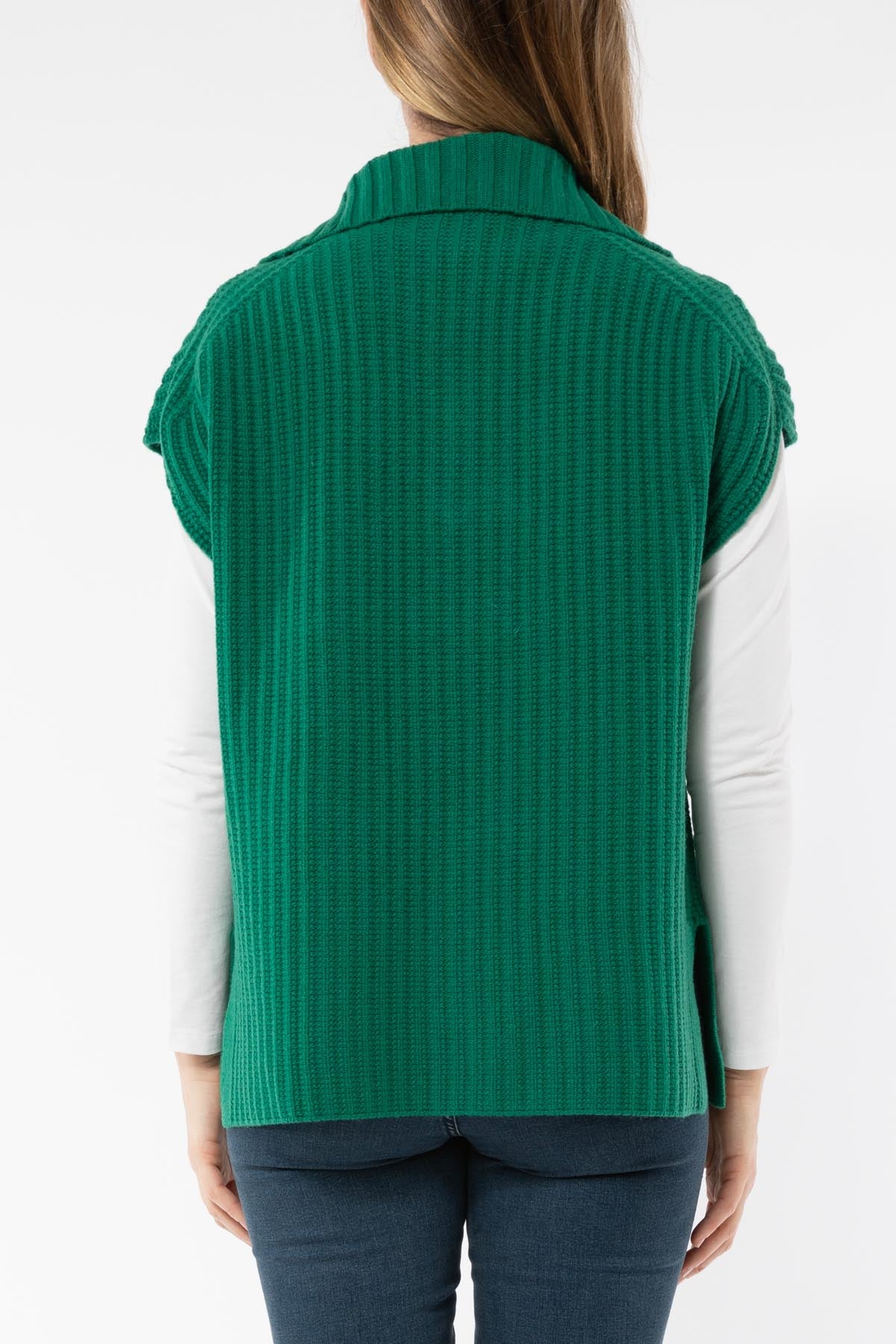 Women's Zip Neck Poncho Vest