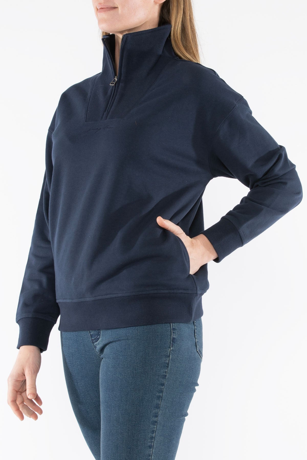 Women's Zip Neck Sweat