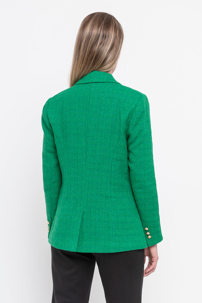 Boucle Blazer Evergreen