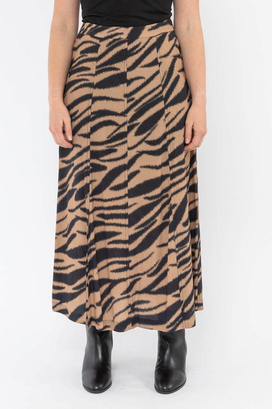 Animal Print Midi Skirt