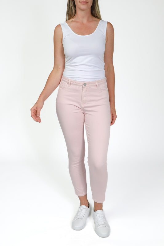 Split Hem Jean Dusty Pink