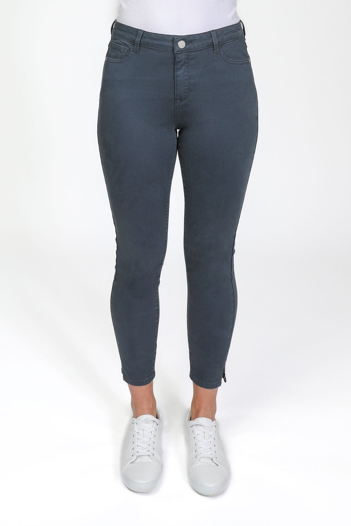 Split Hem Jean Slate
