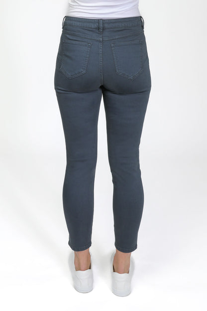Split Hem Jean Slate