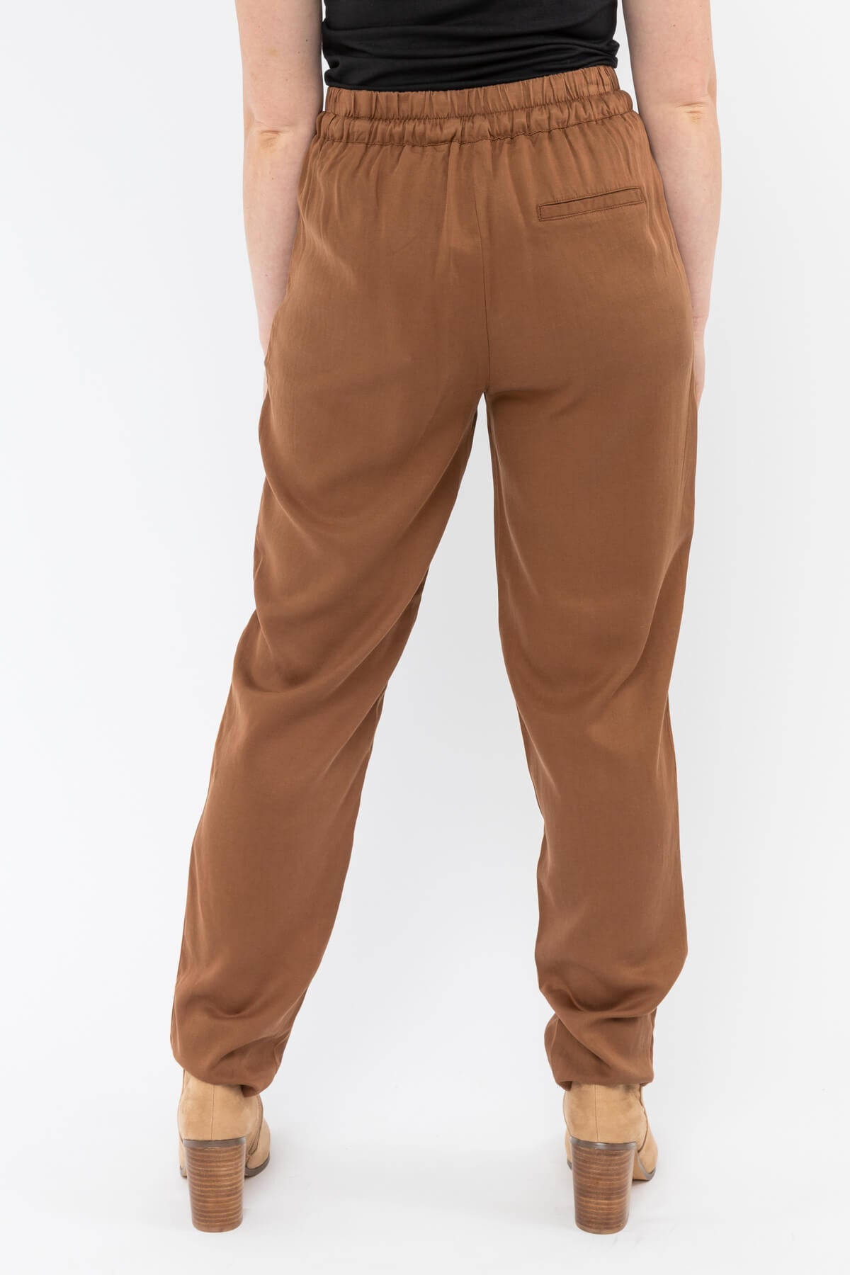 Tie Waist Relaxed Pant Tan