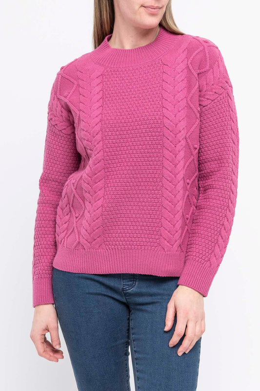 Cable Bobble Pullover Bloom