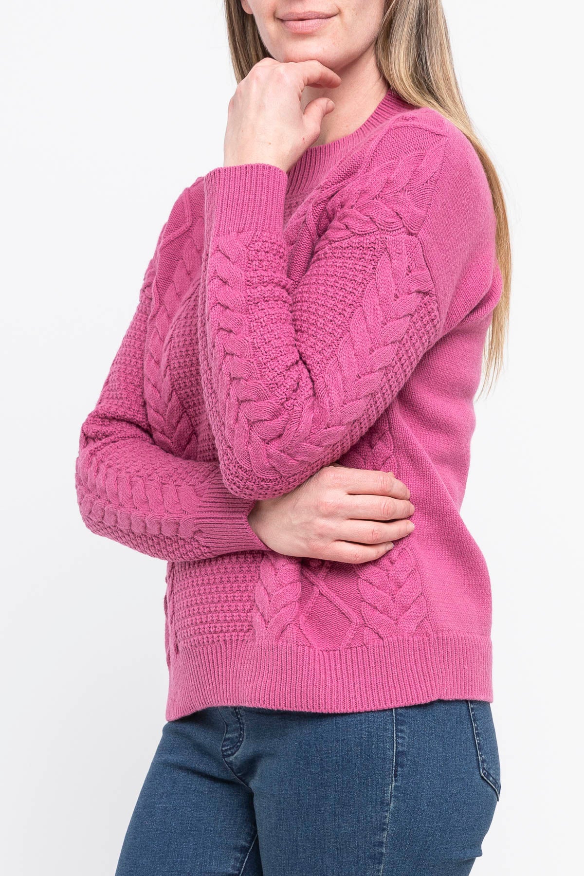 Cable Bobble Pullover Bloom