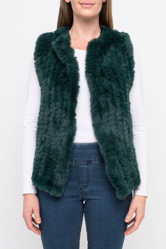 Fax Fur Vest Forest