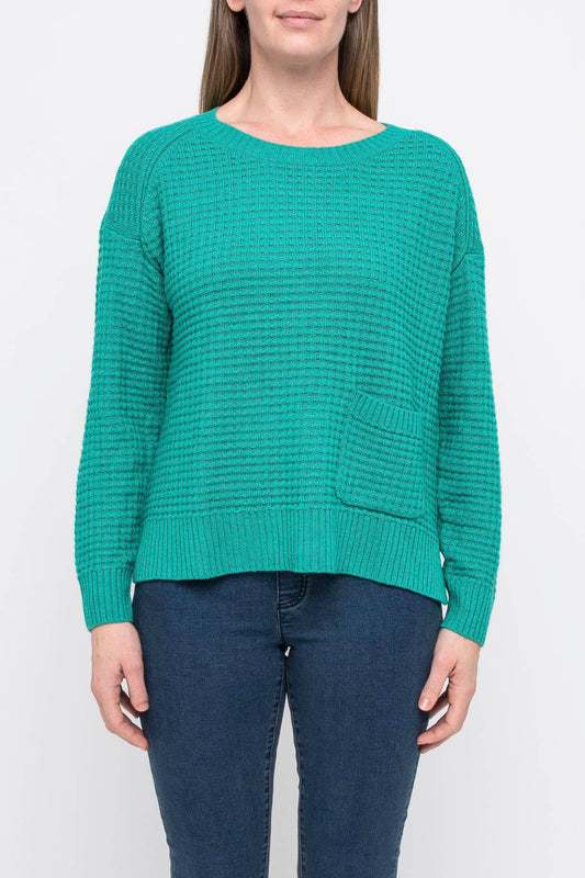 Waffle Pullover Jade