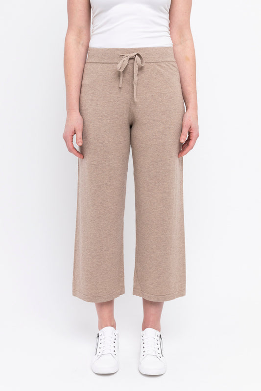 Wide Leg Knit Pant Wheat